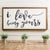 Wood Framed Signboard -  I Love Being Yours [White]