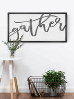 Wood Framed Signboard - Gather [Freehand] - Multiple Sizes