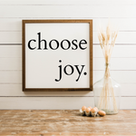 Wood Framed Signboard - Choose Joy
