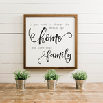 Wood Framed Signboard - Go Home