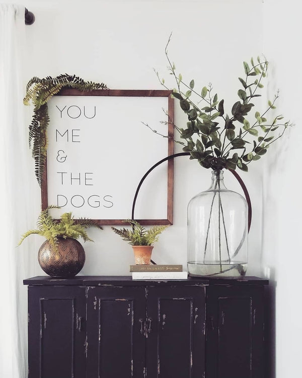 Wood Framed Signboard - You Me & The Dogs - Square