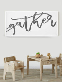 Wood Framed Signboard - Gather [Freehand] - Multiple Sizes