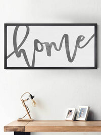 Wood Framed Signboard - Home [Freehand] - Multiple Sizes