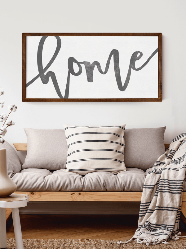 Wood Framed Signboard - Home [Freehand] - Multiple Sizes