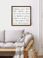 Wood Framed Signboard - I Choose You - Multiple Sizes