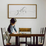 Wood Framed Signboard - Gather - Multiple Sizes
