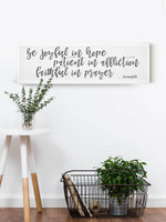 Wood Framed Signboard - Romans 12:12 - Multiple Sizes