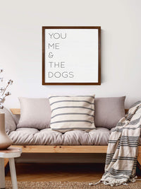 Wood Framed Signboard - You Me & The Dogs - Square